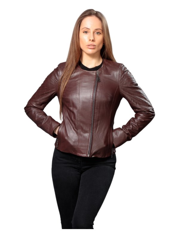 Жіноча шкіряна куртка зі знижкою 18-9638