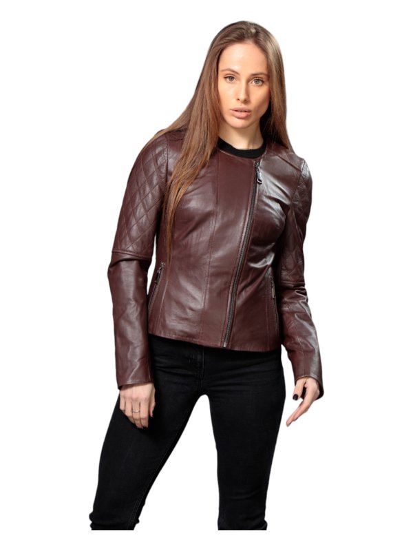 Жіноча шкіряна куртка зі знижкою 18-9638