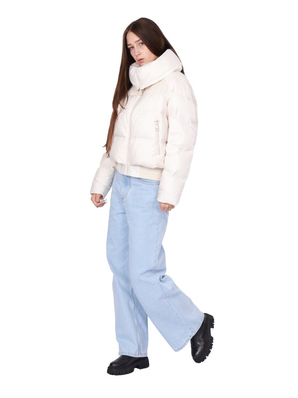 Жіночий зимовий пуховик з натуральним або штучним наповнювачем 36-1379