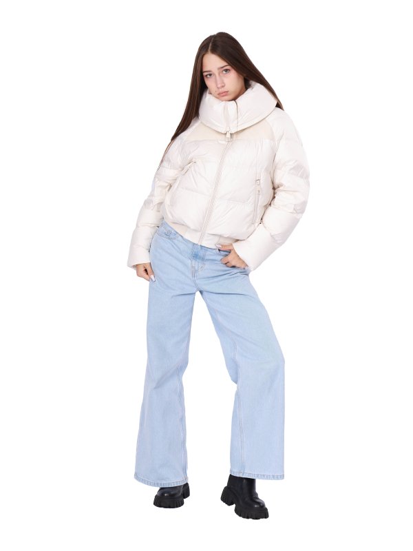 Жіночий зимовий пуховик з натуральним або штучним наповнювачем 36-1379