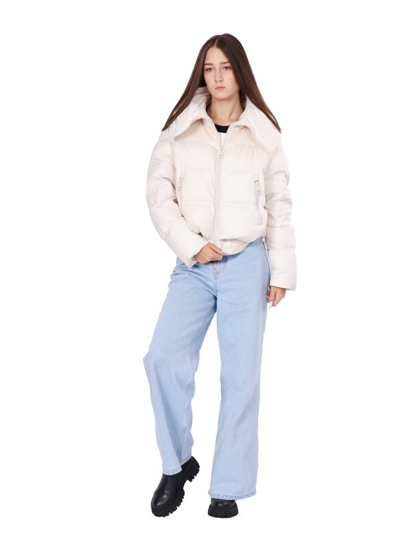 Жіночий зимовий пуховик з натуральним або штучним наповнювачем 36-1379