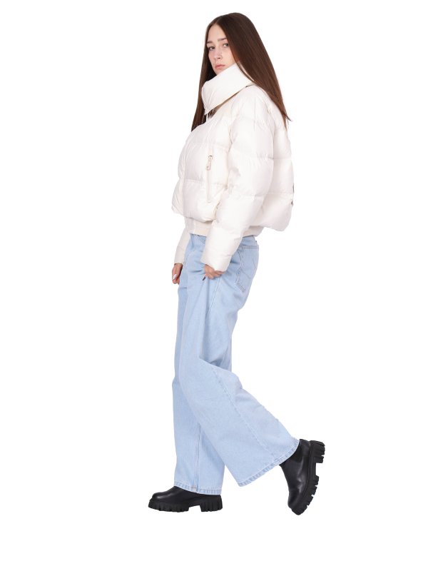 Жіночий зимовий пуховик з натуральним або штучним наповнювачем 36-1379