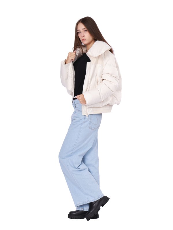 Жіночий зимовий пуховик з натуральним або штучним наповнювачем 36-1379