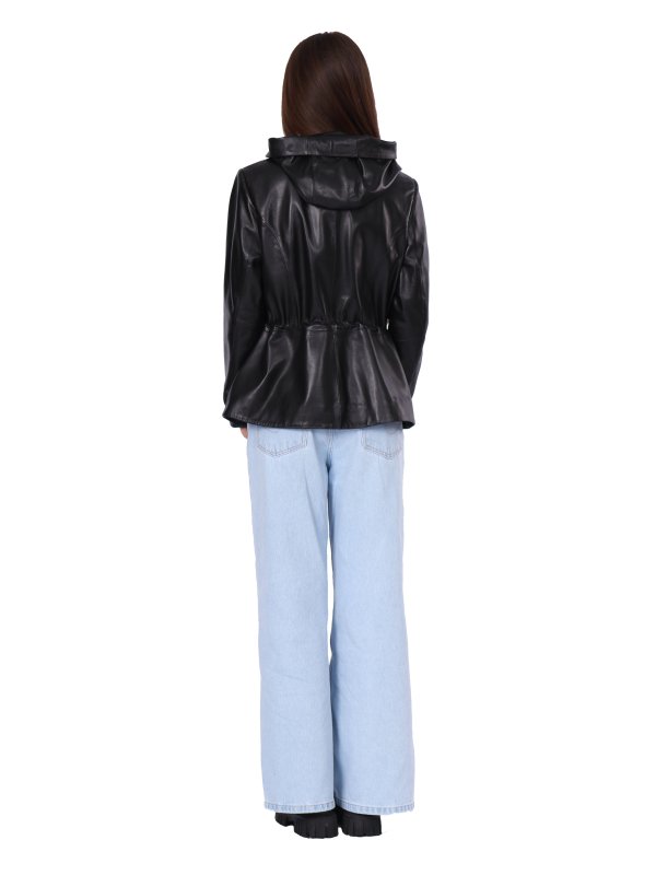 Жіноча шкіряна куртка 18-9645