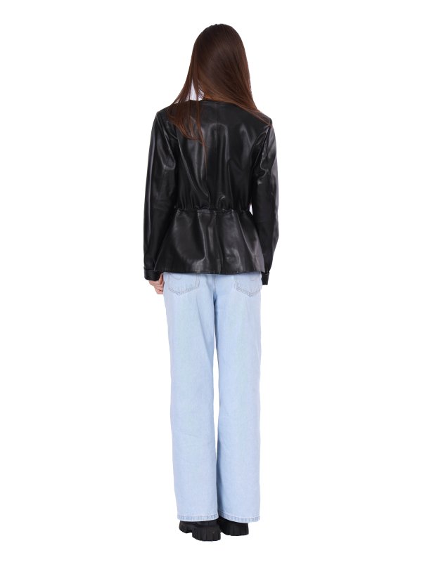 Жіноча шкіряна куртка 18-9645