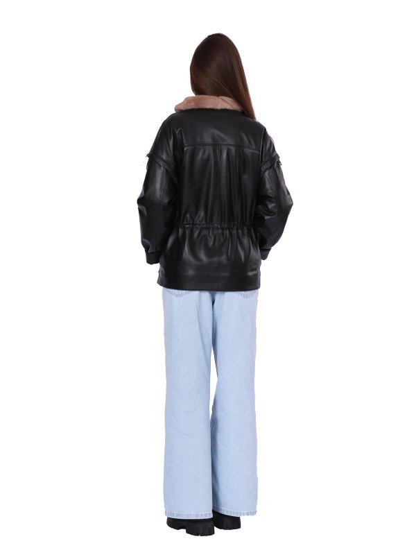 Жіноча шкіряна куртка 26-920