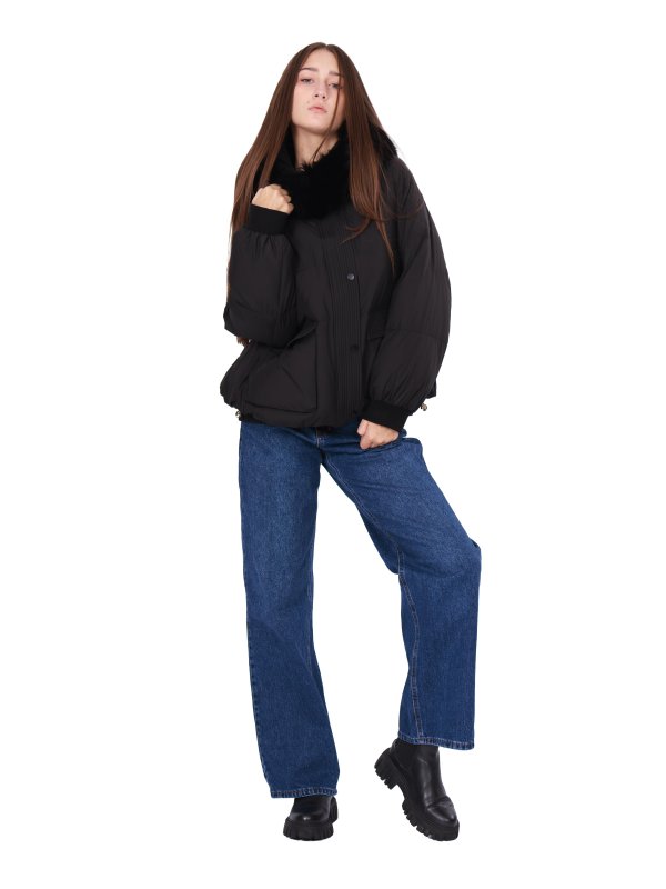 Жіночий зимовий пуховик з натуральним або штучним наповнювачем 36-1391