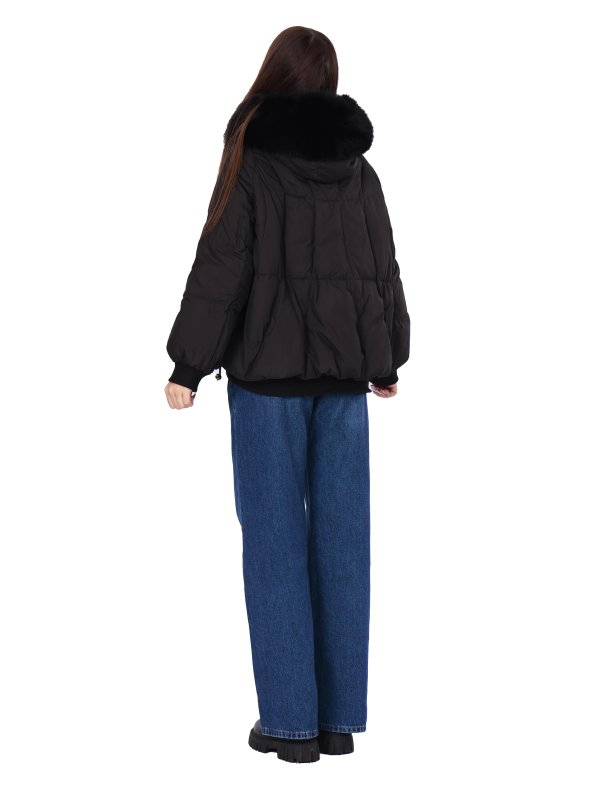 Жіночий зимовий пуховик з натуральним або штучним наповнювачем 36-1391