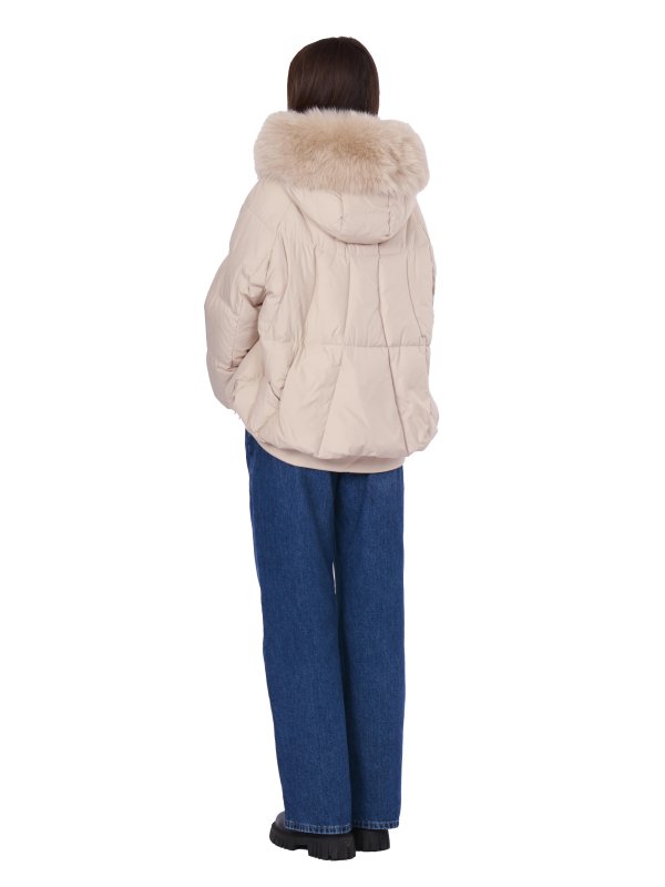 Жіночий зимовий пуховик з натуральним або штучним наповнювачем 36-1395