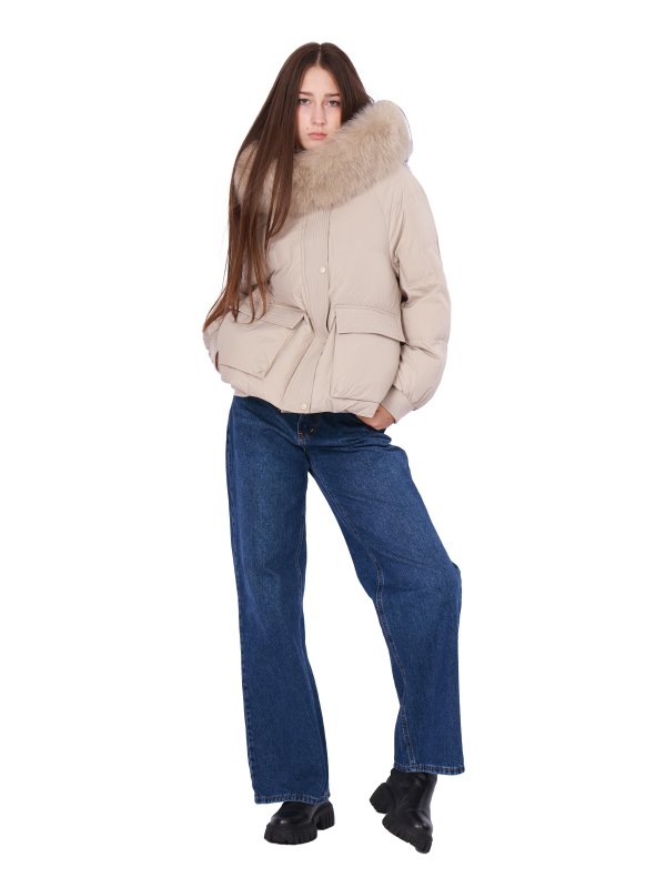 Женский зимний пуховик с натуральным или искусственным наполнителем 36-1398