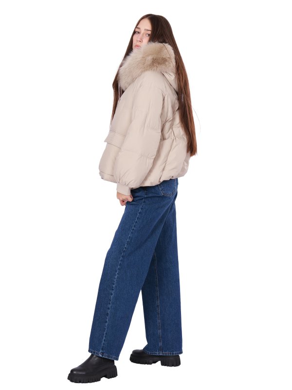Женский зимний пуховик с натуральным или искусственным наполнителем 36-1398