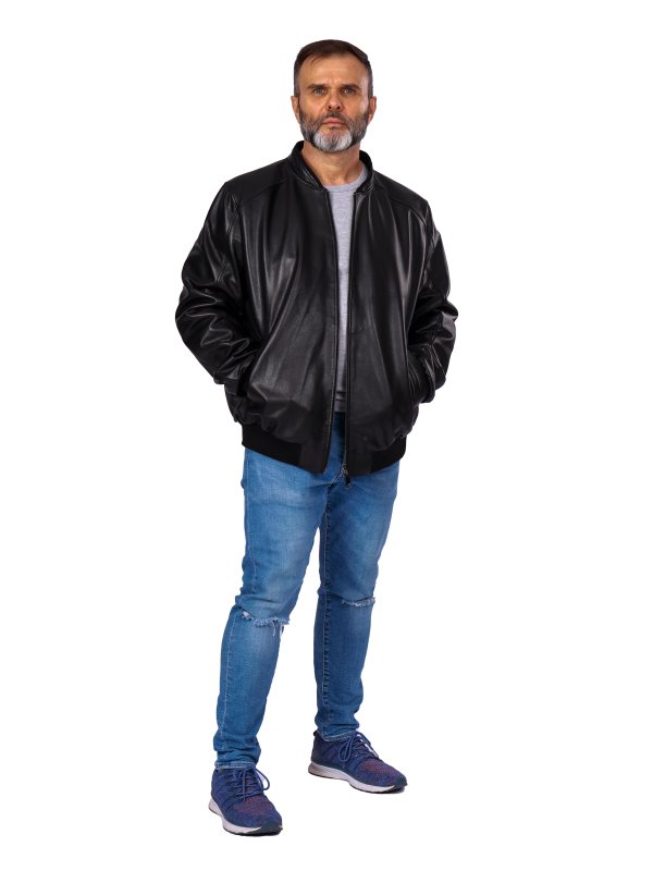 Чоловіча шкіряна куртка
18-9671