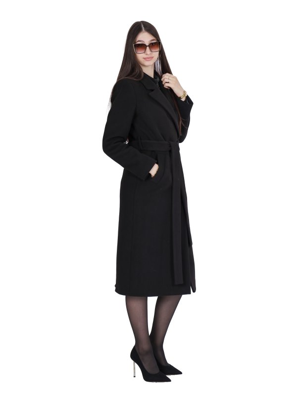 Зимове кашемірове пальто для жінок 48-221