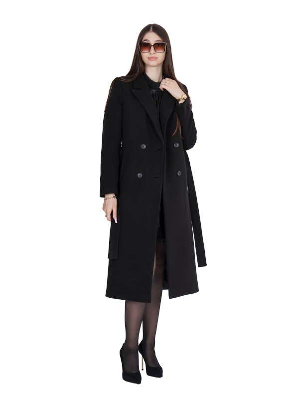 Зимове кашемірове пальто для жінок 48-221