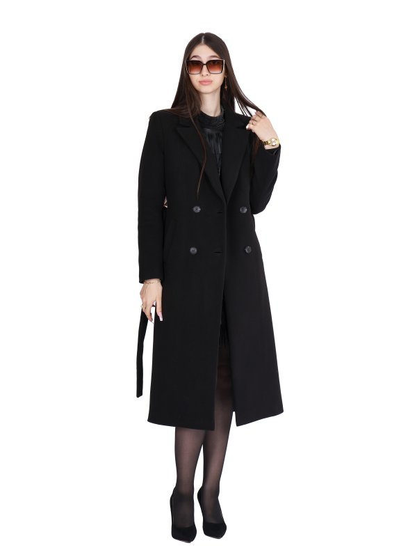 Зимове кашемірове пальто для жінок 48-221