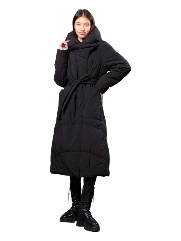 Жіночий зимовий пуховик з натуральним або штучним наповнювачем 36-1332