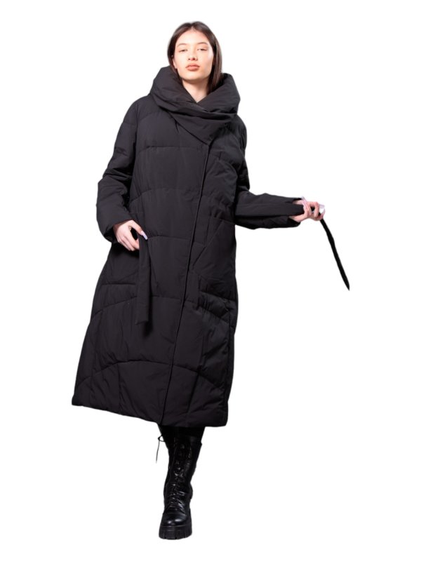 Жіночий зимовий пуховик з натуральним або штучним наповнювачем 36-1332