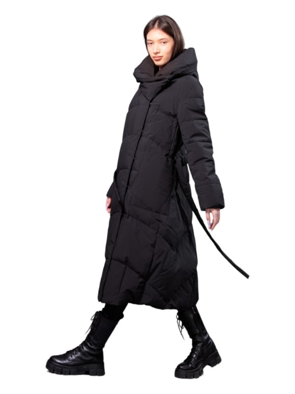 Жіночий зимовий пуховик з натуральним або штучним наповнювачем 36-1332