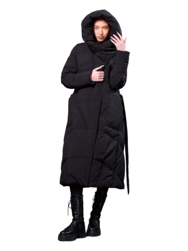 Жіночий зимовий пуховик з натуральним або штучним наповнювачем 36-1332