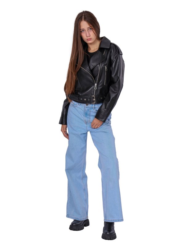 Жіноча шкіряна куртка 18-9675