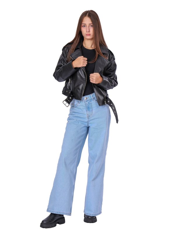 Жіноча шкіряна куртка 18-9675