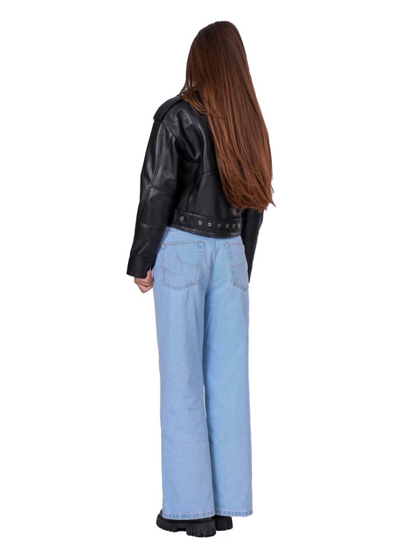 Жіноча шкіряна куртка 18-9675