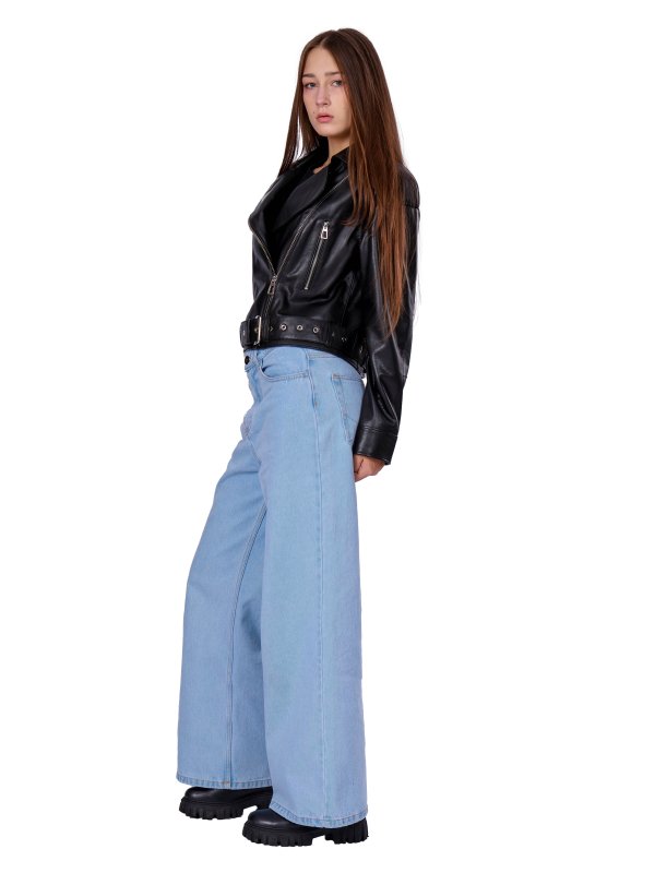 Жіноча шкіряна куртка 18-9675