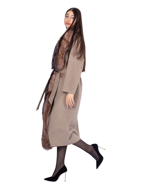 Зимове кашемірове пальто для жінок 48-231