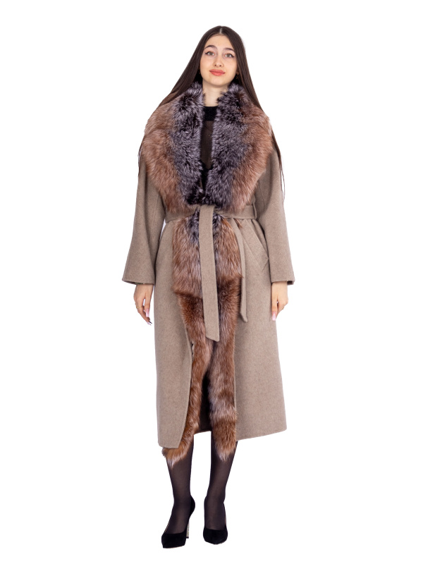 Зимове кашемірове пальто для жінок 48-231