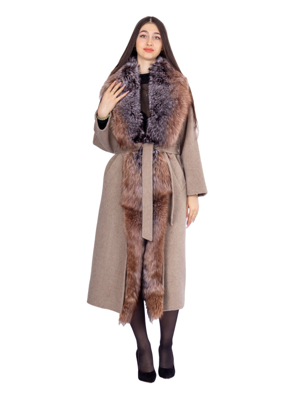 Зимове кашемірове пальто для жінок 48-231