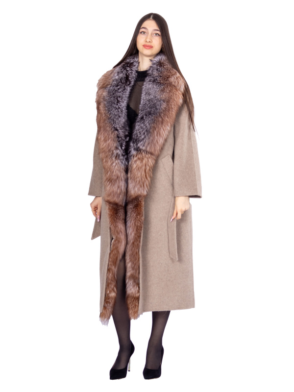 Зимове кашемірове пальто для жінок 48-231