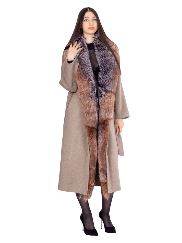 Зимове кашемірове пальто для жінок 48-231