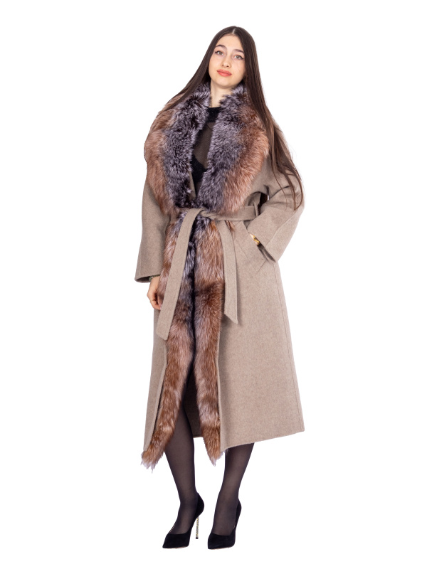 Зимове кашемірове пальто для жінок 48-231