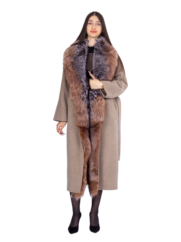 Зимове кашемірове пальто для жінок 48-231