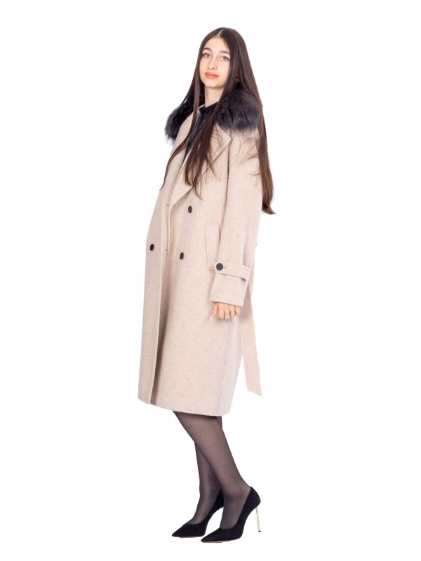 Зимове кашемірове пальто для жінок 48-243