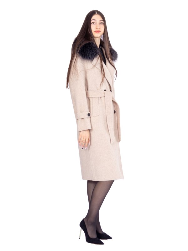 Зимове кашемірове пальто для жінок 48-243