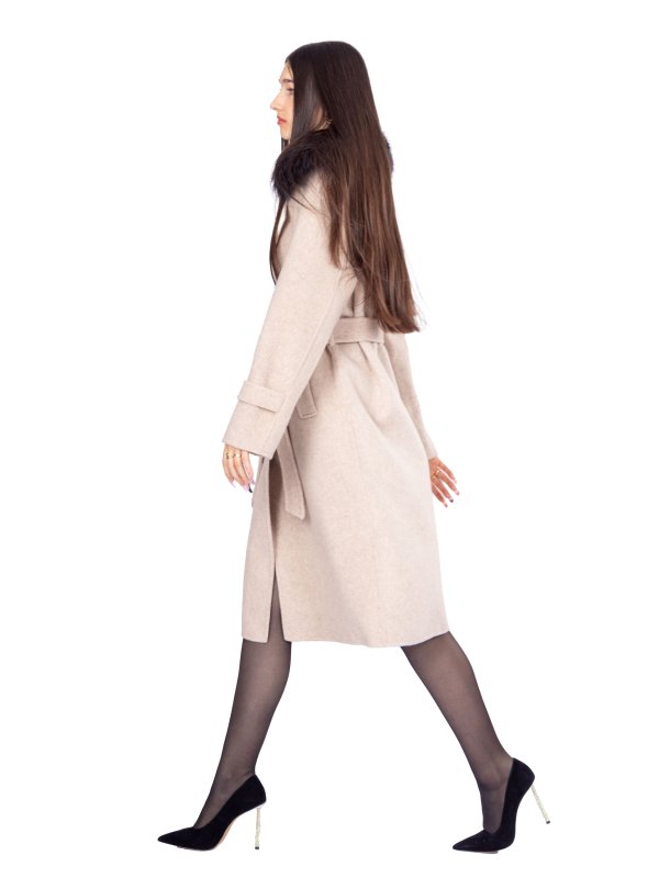 Зимове кашемірове пальто для жінок 48-243