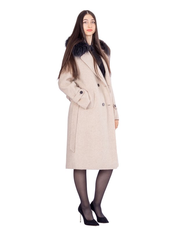Зимове кашемірове пальто для жінок 48-243
