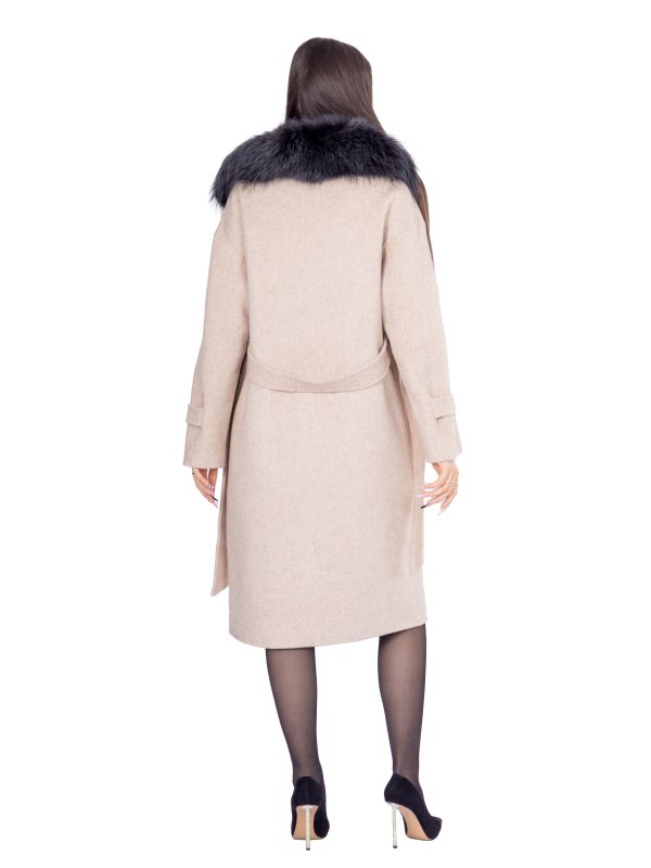 Зимове кашемірове пальто для жінок 48-243