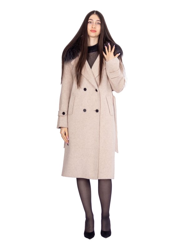 Зимове кашемірове пальто для жінок 48-243