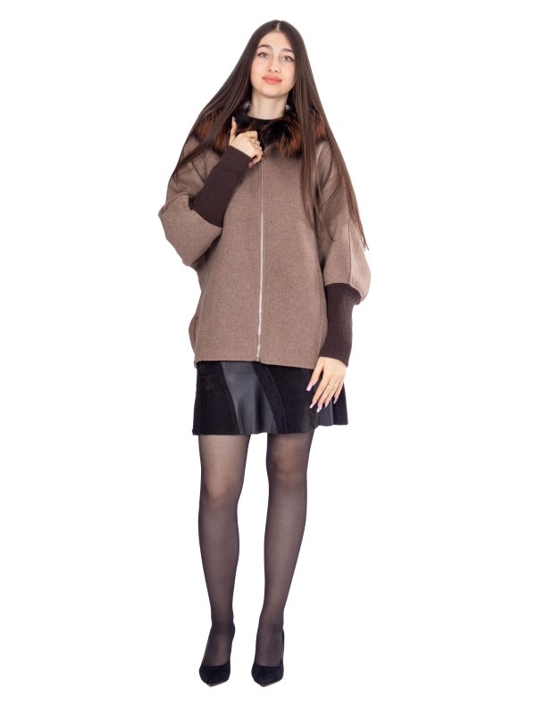 Зимове кашемірове пальто для жінок 48-250
