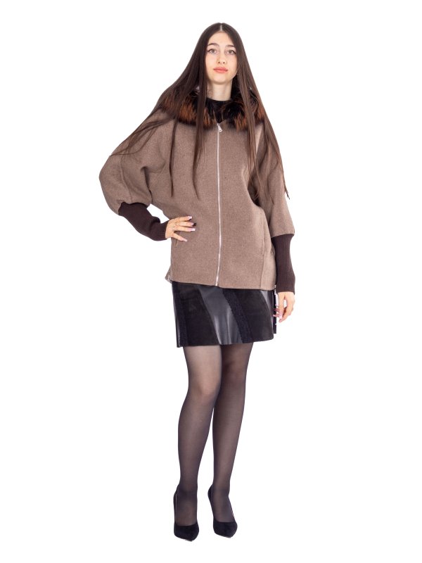 Зимове кашемірове пальто для жінок 48-250