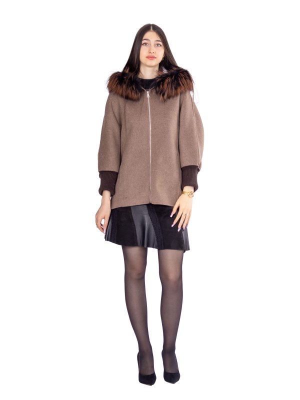 Зимове кашемірове пальто для жінок 48-250