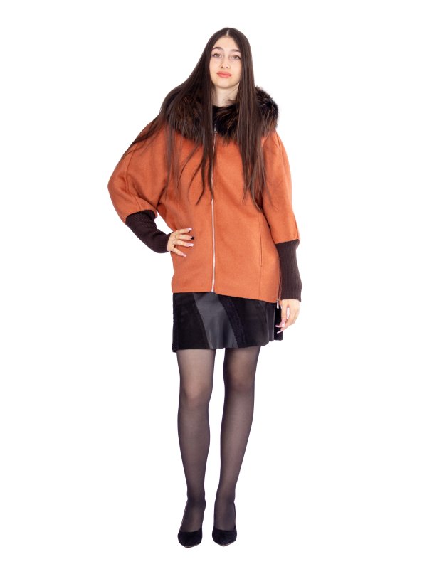 Зимове кашемірове пальто для жінок 48-255