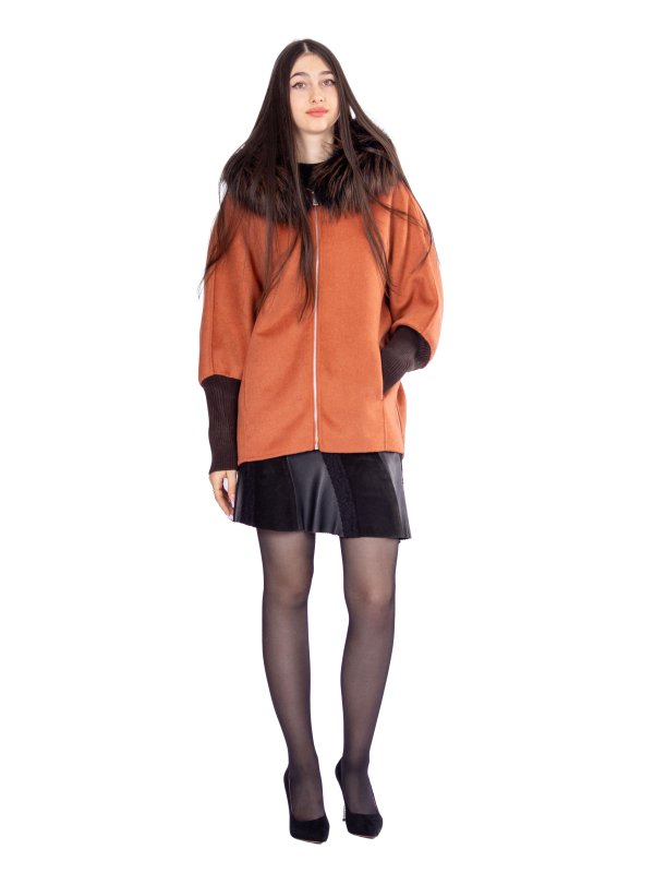 Зимове кашемірове пальто для жінок 48-255