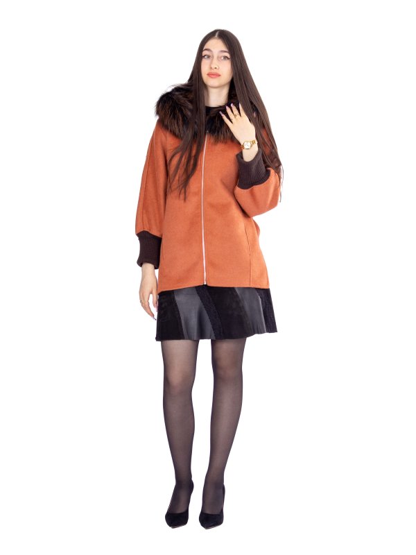 Зимове кашемірове пальто для жінок 48-255