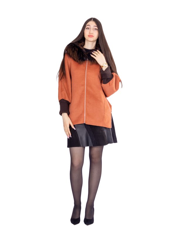 Зимове кашемірове пальто для жінок 48-255