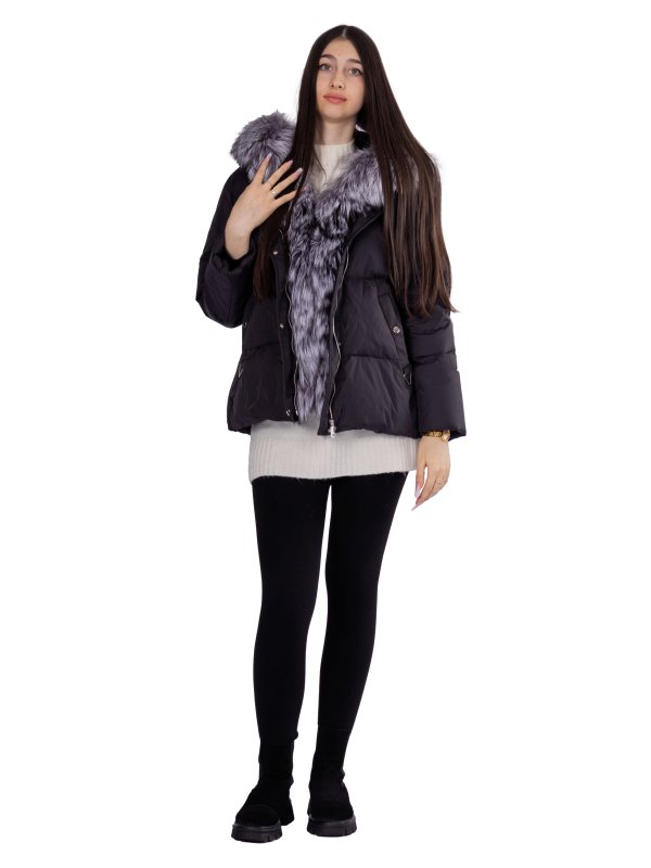 Женский зимний пуховик с натуральным или искусственным наполнителем 36-1470