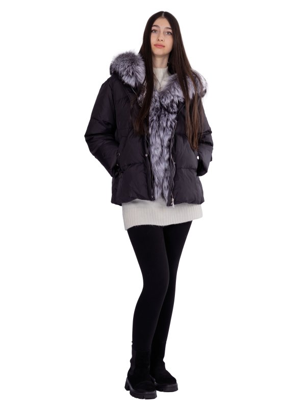 Женский зимний пуховик с натуральным или искусственным наполнителем 36-1470