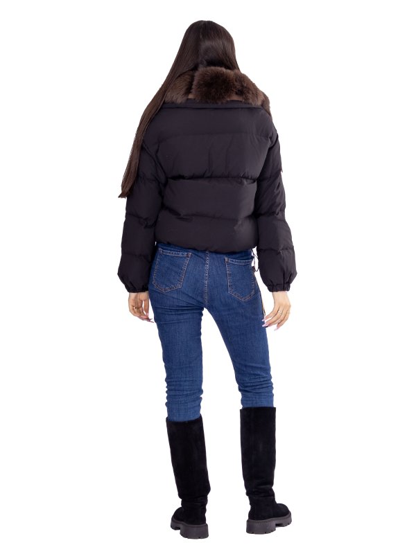 Жіночий зимовий пуховик з натуральним або штучним наповнювачем 36-1483